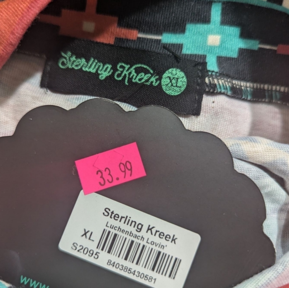 NWT Sterling Kreek Multicolor Aztec Print Women's Tank Top Size XL - Picture 6 of 6